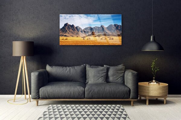 Tablou pe sticla Desert Peisaj Galben Maro