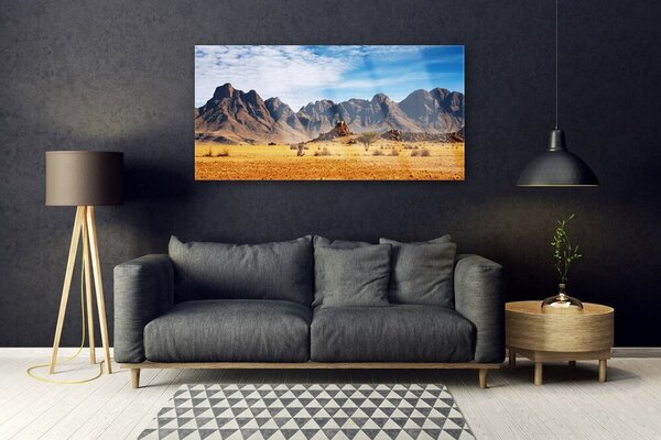 Tablou pe sticla Desert Peisaj Galben Maro