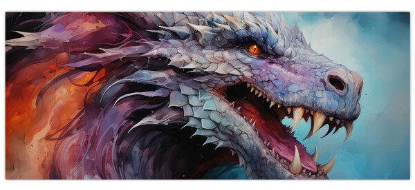 Tablou - Ilustrație a unui dragon (120x50 cm)