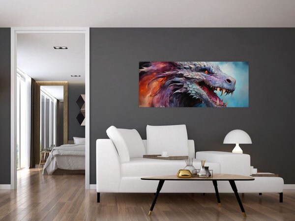 Tablou - Ilustrație a unui dragon (120x50 cm)