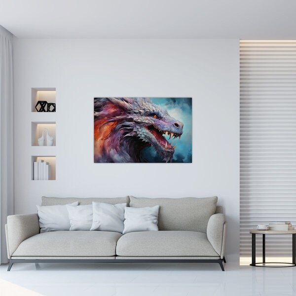Tablou - Ilustrație a unui dragon (90x60 cm)