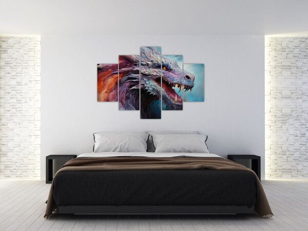 Tablou - Ilustrație a unui dragon (150x105 cm)