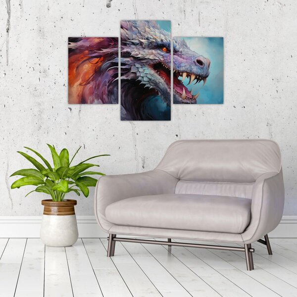 Tablou - Ilustrație a unui dragon (90x60 cm)