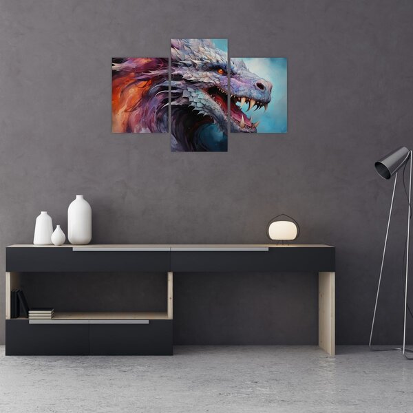 Tablou - Ilustrație a unui dragon (90x60 cm)