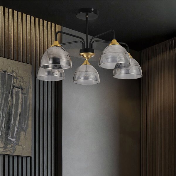 Lampă suspendată G085-5C BLACK GREY
