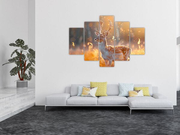 Tablou - Cerb în câmp (150x105 cm)