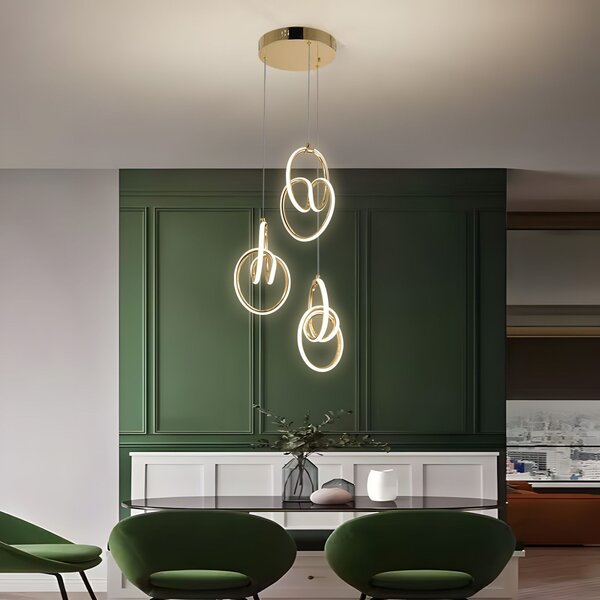 Lampă suspendată LED G082-3CPR Gold
