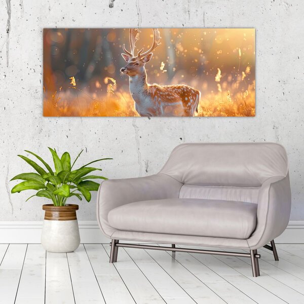 Tablou - Cerb în câmp (120x50 cm)