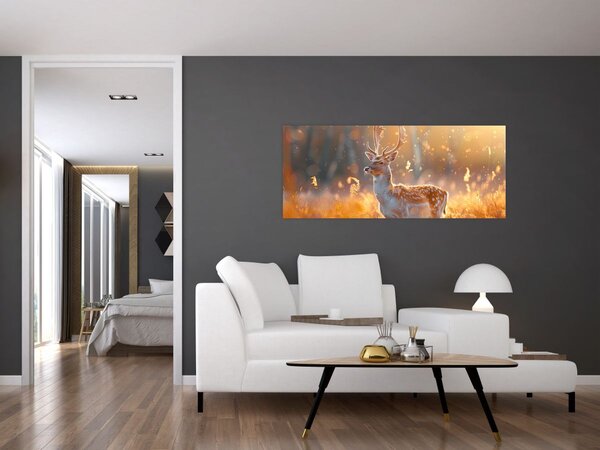 Tablou - Cerb în câmp (120x50 cm)