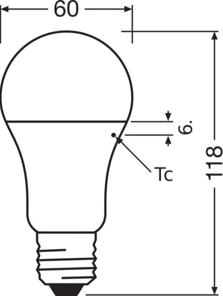 Bec LED A60, soclu E27, 13W, 230V, 3000K - Osram