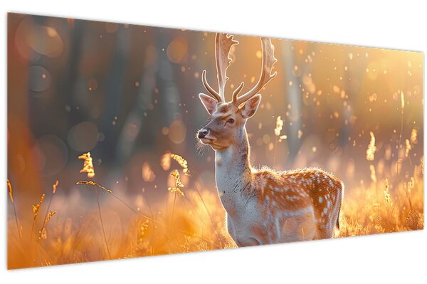 Tablou - Cerb în câmp (120x50 cm)