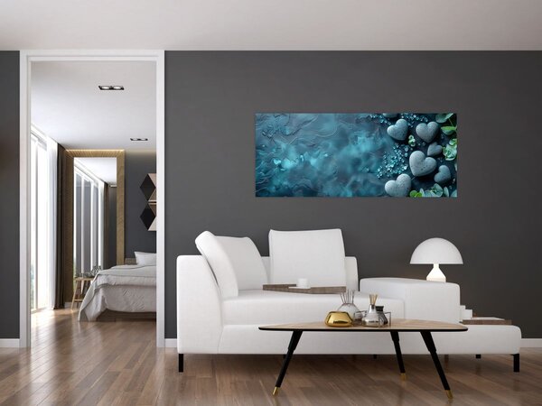 Tablou - Pietre în formă de inimă (120x50 cm)