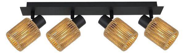 Lampă suspendată APP1825-4W NATURE BLACK