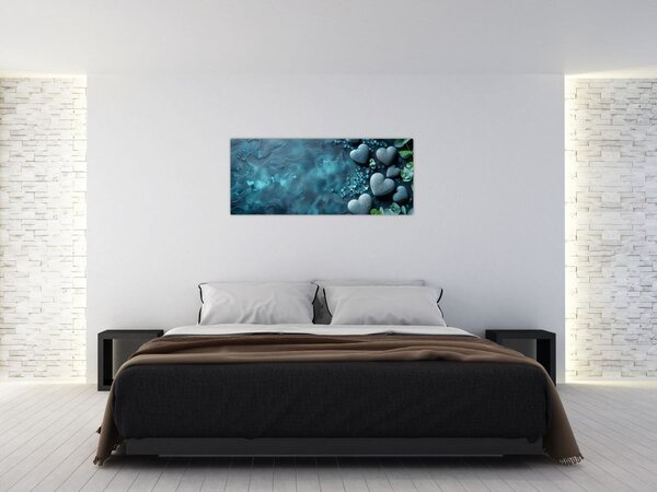 Tablou - Pietre în formă de inimă (120x50 cm)