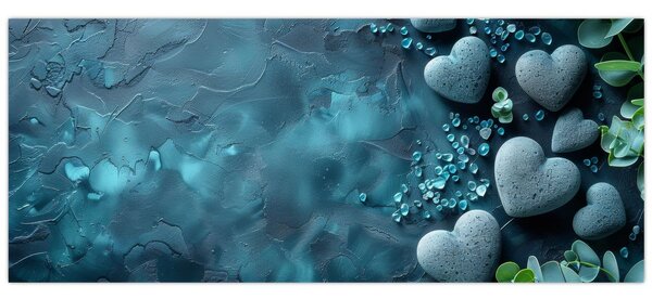 Tablou - Pietre în formă de inimă (120x50 cm)
