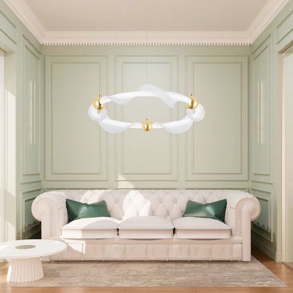Lampa LED G010-CP WHITE/GOLD