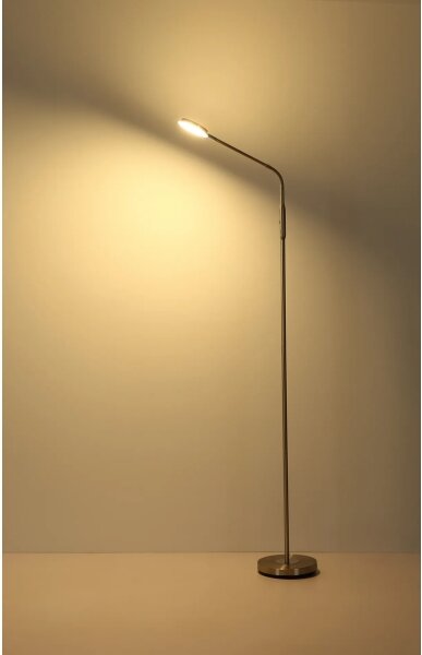 Globo 58504SN - Lampă de podea LED cu control tactil și variator SILVIO LED/6,5W/230V crom mat