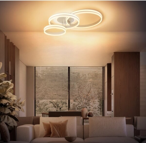 Globo 67260-72SA - Plafonieră LED dimabilă RUBIO LED/72W/230V 3000K 79,5x50 cm