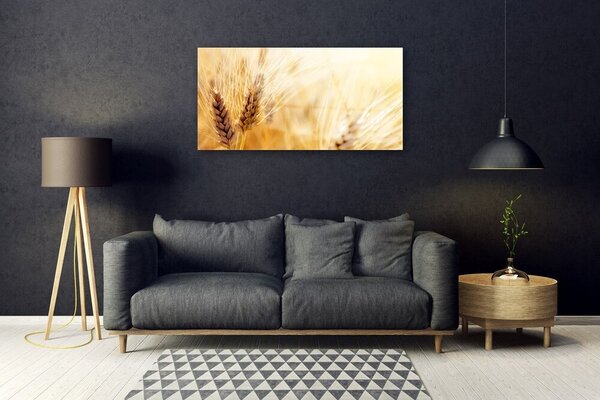 Tablou pe sticla Grâu floral galben
