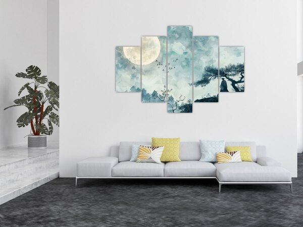 Tablou - Pictură cu lună plină (150x105 cm)