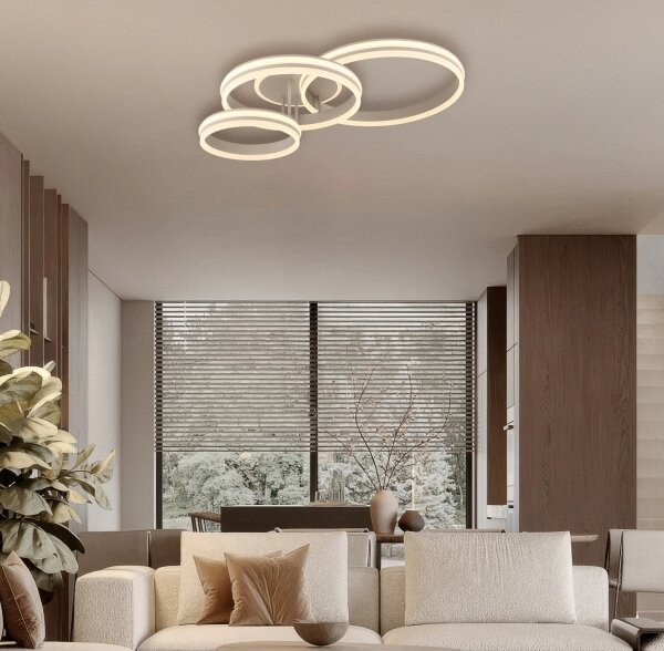 Globo 67260-72SA - Plafonieră LED dimabilă RUBIO LED/72W/230V 3000K 79,5x50 cm