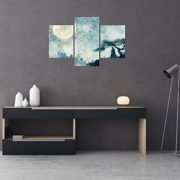 Tablou - Pictură cu lună plină (90x60 cm)