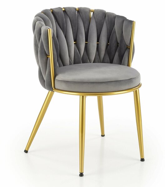 Scaun Houston 1506, Gri, Auriu, 79x57x60cm, 14 kg