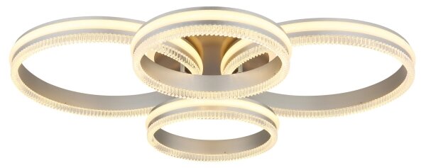 Globo 67377-90 - Plafonieră LED dimerizabilă FRANCINE LED/90W/230V argintie + telecomandă