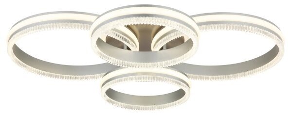 Globo 67377-90 - Plafonieră LED dimerizabilă FRANCINE LED/90W/230V argintie + telecomandă