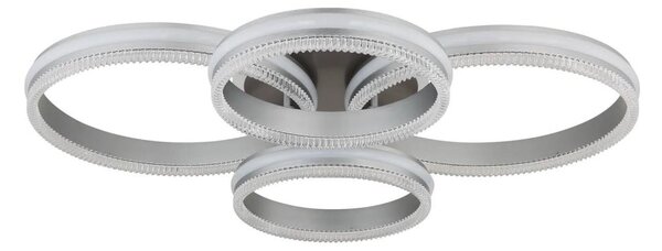 Globo 67377-90 - Plafonieră LED dimerizabilă FRANCINE LED/90W/230V argintie + telecomandă
