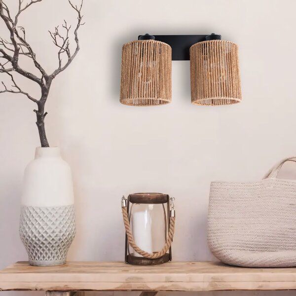 Lampa de perete APP1824-2W NATURE BLACK
