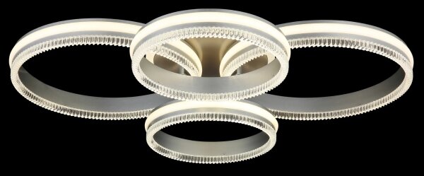 Globo 67377-90 - Plafonieră LED dimerizabilă FRANCINE LED/90W/230V argintie + telecomandă