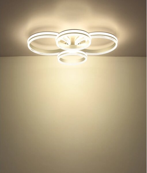 Globo 67377-90 - Plafonieră LED dimerizabilă FRANCINE LED/90W/230V argintie + telecomandă
