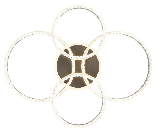 Globo 67377-90 - Plafonieră LED dimerizabilă FRANCINE LED/90W/230V argintie + telecomandă