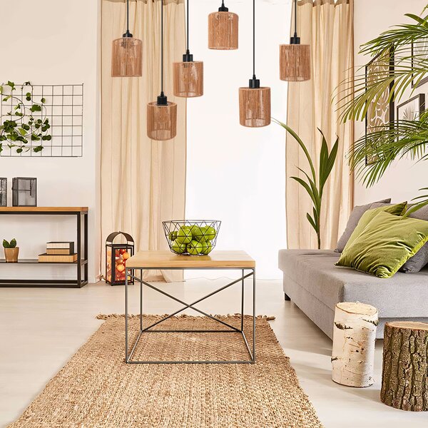 Lampă suspendată APP1822-6CP NATURE BLACK
