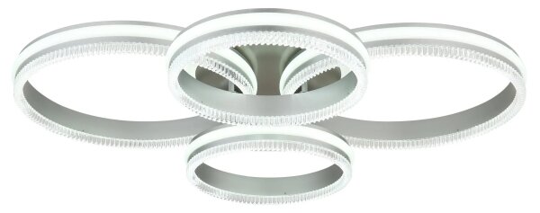 Globo 67377-90 - Plafonieră LED dimerizabilă FRANCINE LED/90W/230V argintie + telecomandă