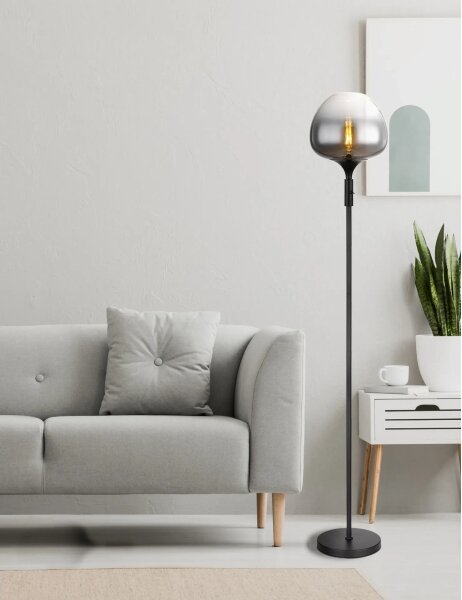Globo 15548S2 - Lampă de podea MAXY 1xE27/40W/230V neagră