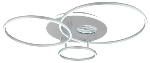 Globo 48466-54A-LED plafonieră LED reglabilă INVERTINA 54W/230V 90x70 cm argintie + telecomandă