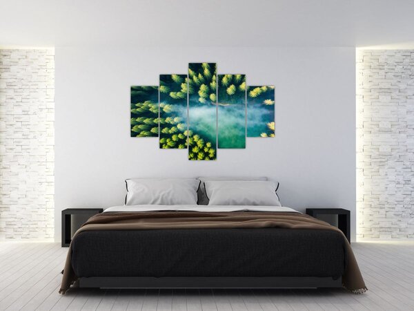 Tablou - O pădure învăluită în ceață (150x105 cm)