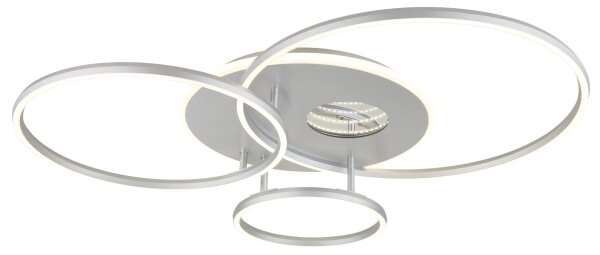 Globo 48466-54A-LED plafonieră LED reglabilă INVERTINA 54W/230V 90x70 cm argintie + telecomandă