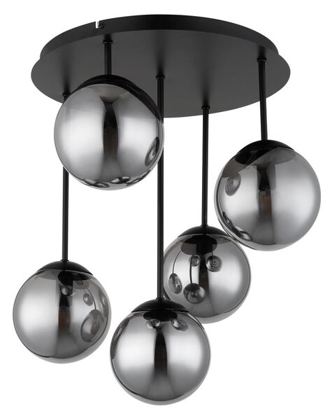 Globo 47441-5S - Lustru aplicat HARMON 5xE14/25W/230V negru