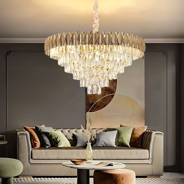 Lampă suspendată Cristal G061-CP 80CM GOLD