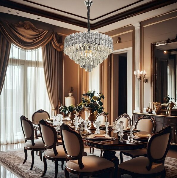 Lampă suspendată Cristal G055-CP 50cm CHROME