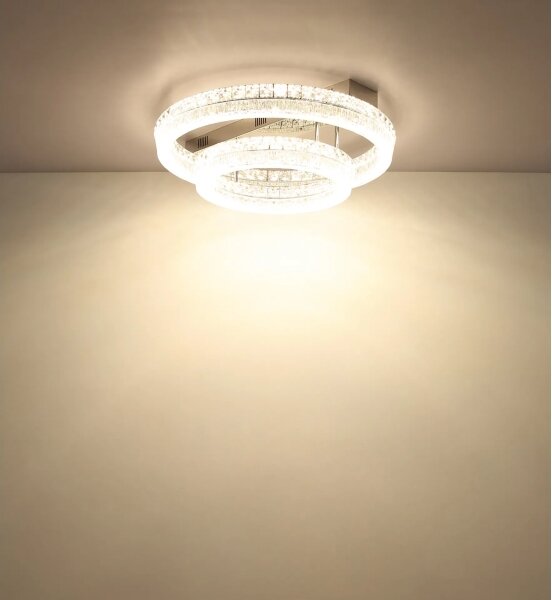 Globo 67387-60D - Plafonieră LED reglabilă LAUREL LED/60W/230V transparentă+telecomandă
