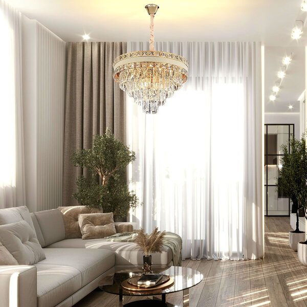 Lampă suspendată Cristal G048-CP 50CM GOLD