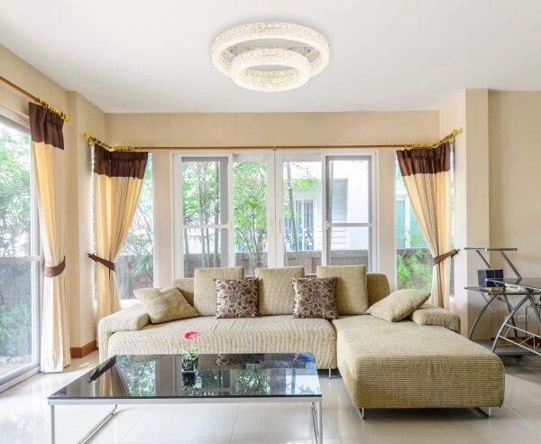 Globo 67387-60D - Plafonieră LED reglabilă LAUREL LED/60W/230V transparentă+telecomandă
