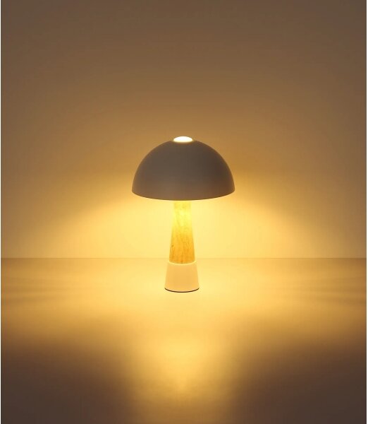 Globo 51070122 - Lampă de masă PAULIN 1xE27ILLU/40W/230V crem