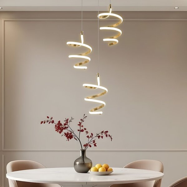 Lampă suspendată LED G075-3CPR Gold