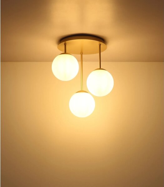 Globo 47441-3CH - Candelabru aplicat HARMON 3xE14/25W/230V alamă