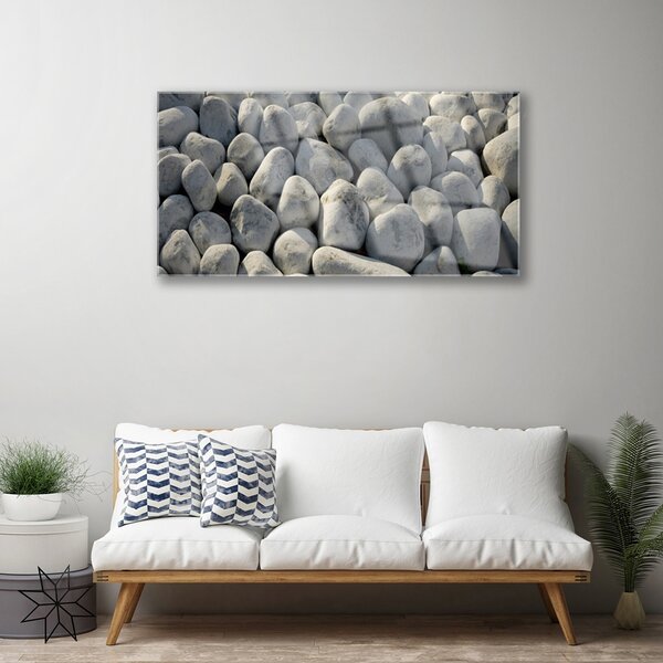 Tablou pe sticla Pietre Art Gray